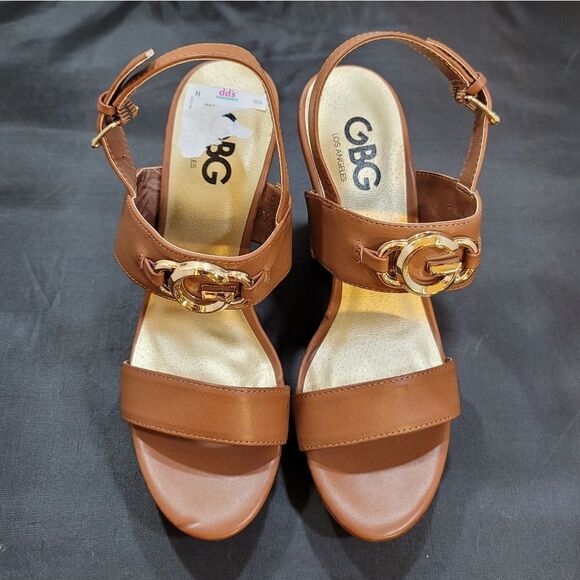 BRAND NEW GBG LOS ANGEL BLOCK HEEL ALMOND TOE SANDAL S2 - Picture 3 of 14